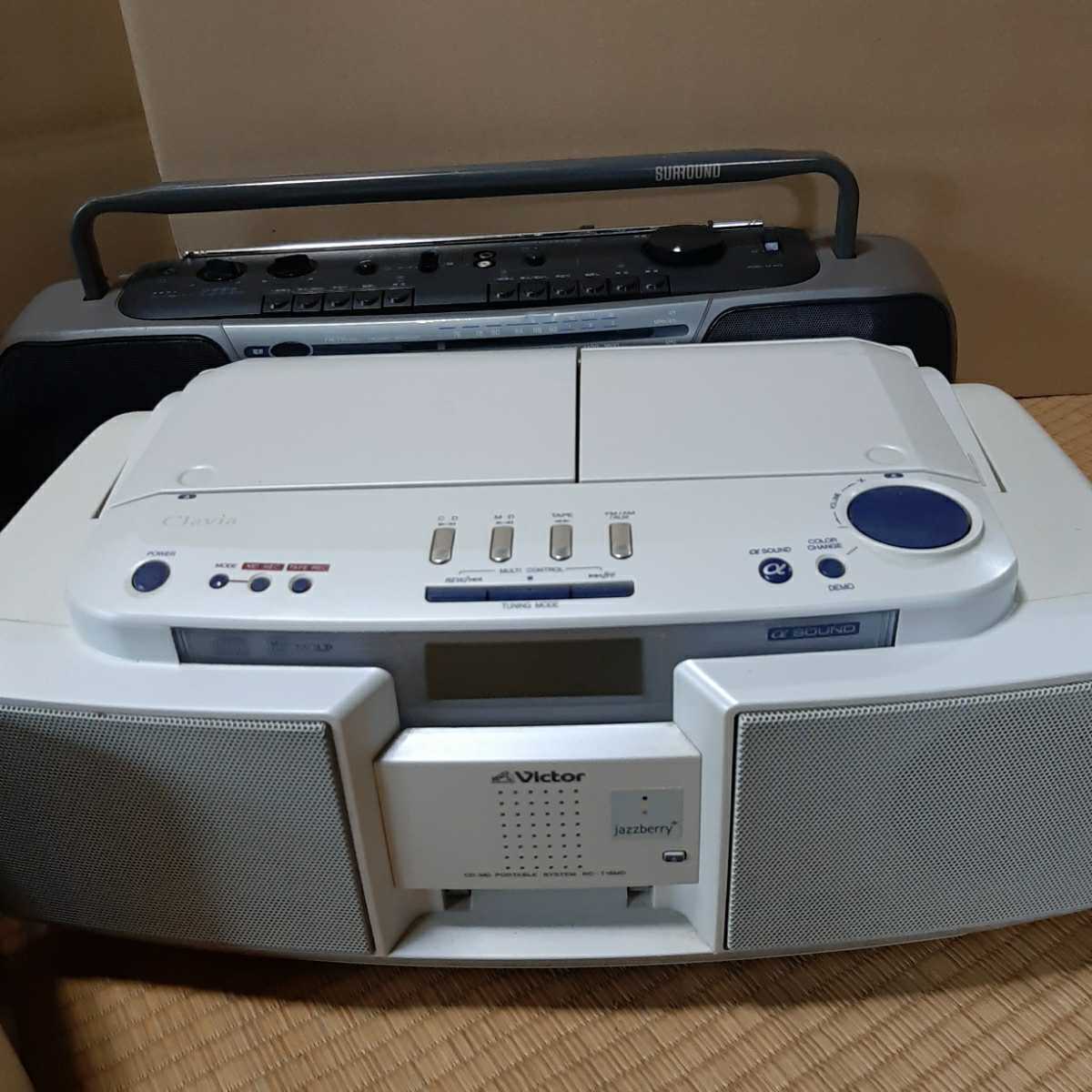 ラジカセ 5台まとめ 東芝 Panasonic SANYO KENWOOD Victor オーディオ CD MD カセット 動作未確認 ジャンク品_画像4