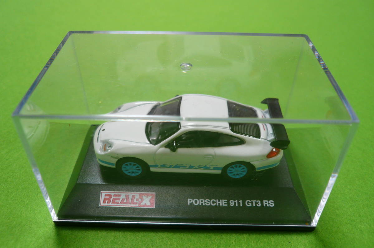 【希少・新品】REAL-X1/72 ミニカーコレクション★ PORSCHE 911 GT3 RS ☆ ブルーストライプ _画像6