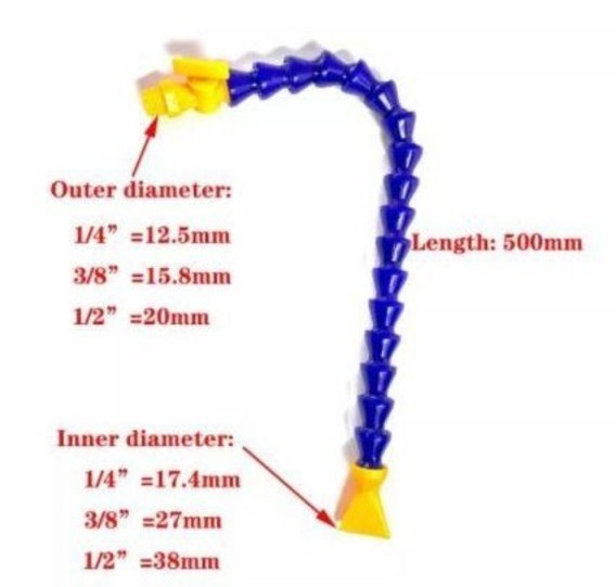 3/8 クーラントホース クーラントノズル フレキシブルホース エアーホース エアーノズル