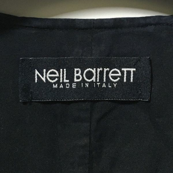 #NEIL BARRETT｜ニールバレット イタリア製ダメージ加工ジップアップベスト/ジレ ブラックカラー sizeM_画像3