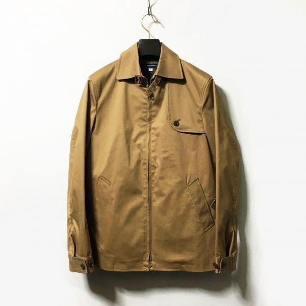 #UNITED ARROWS｜ユナイテッドアローズ ストレッチ入りコットンライダースジャケット/ジップアップブルゾン ライトブラウンカラー sizeS_画像1