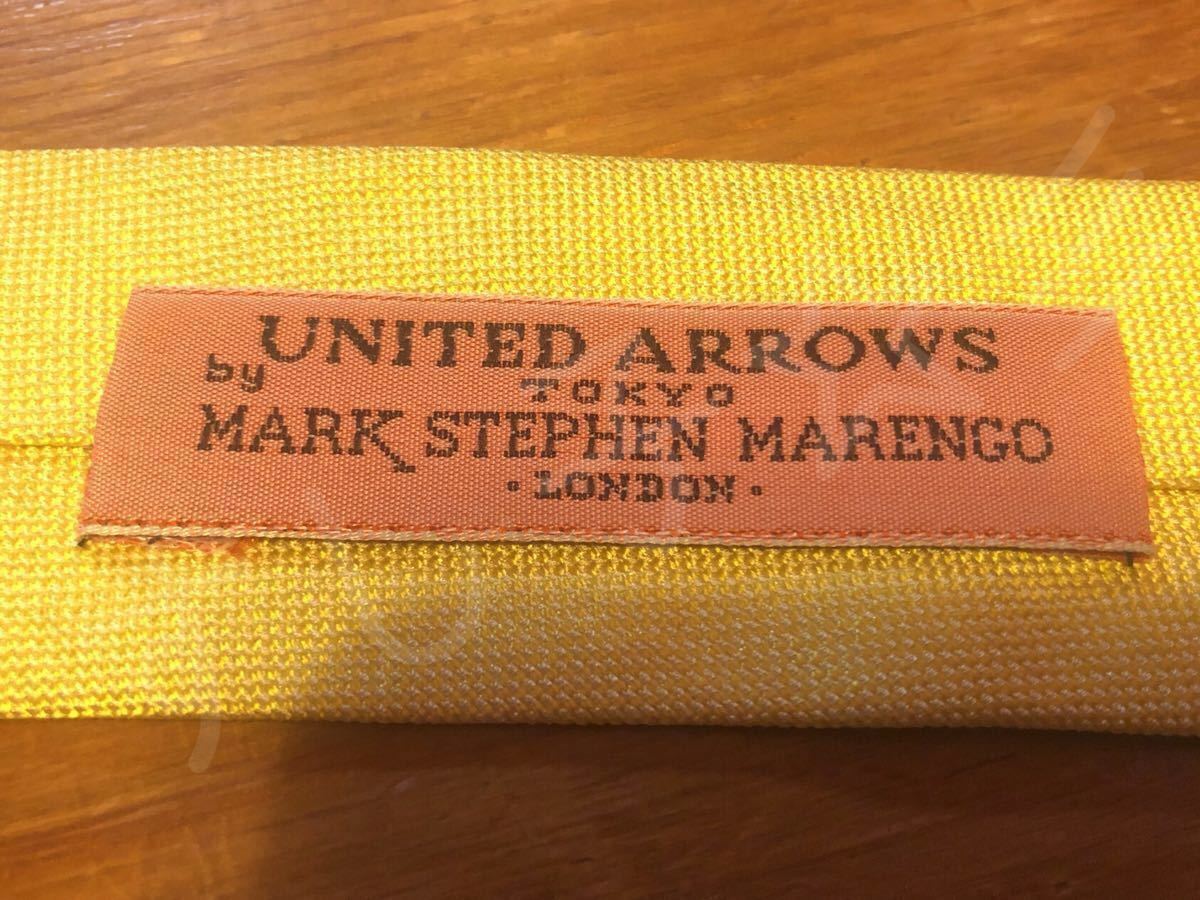 USED 美品　UNITED ARROWS シルク ネクタイ　イエローゴールド　by MARK STEPHEN MARENGO