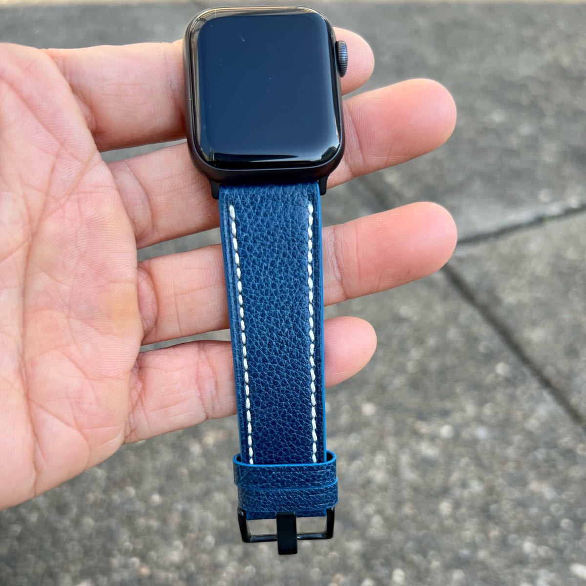 訳ありセール 新品 Apple Watch ベルト 38 40 41mm 青迷彩 バンド 