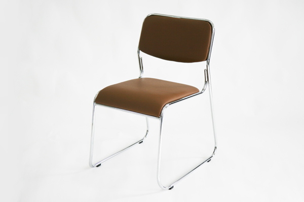 送料無料 新品 ミーティングチェア スタッキングチェア パイプ椅子 会議椅子 ブラウン brown
