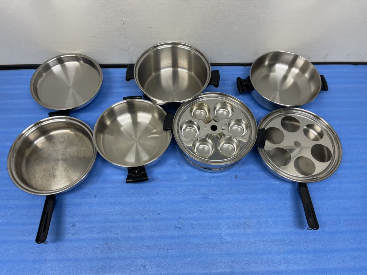 Amway Queen アムウェイ クイーン MULTI-PLY 18/8 両手鍋 片手鍋 蓋付