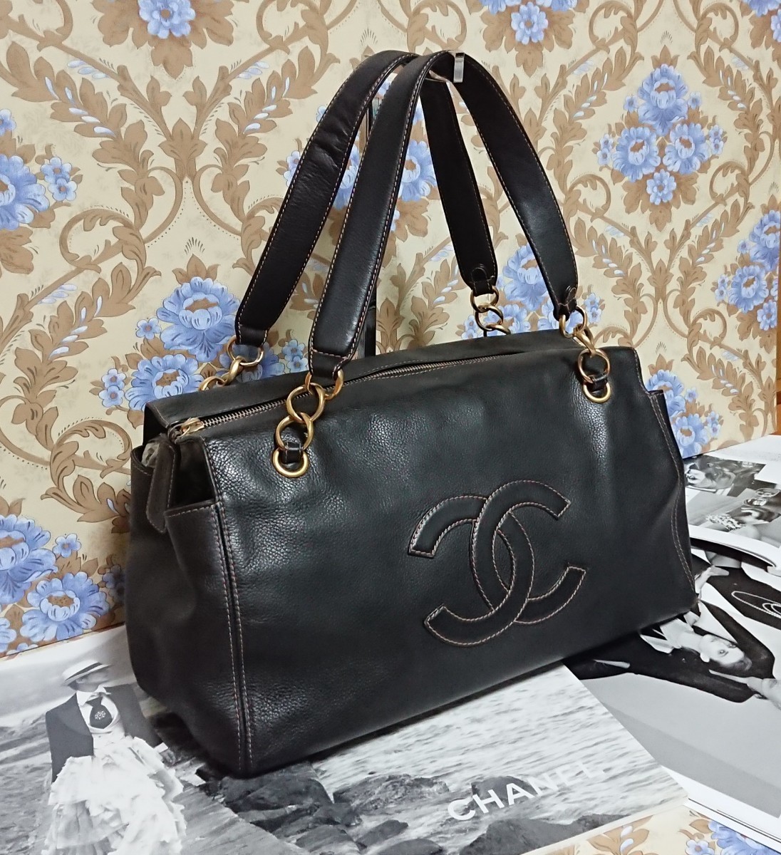専用商品 】極美品 CHANEL キャビアスキン デカココ バッグ 希少 正規