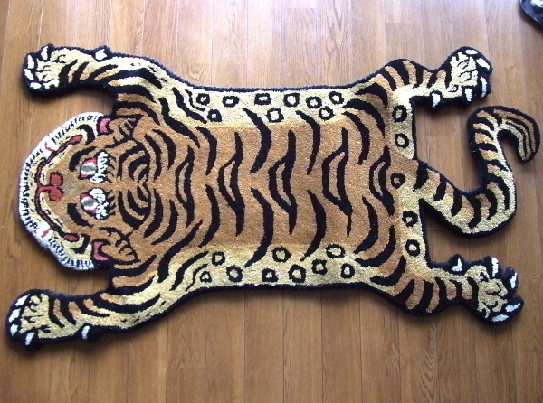 S/100cm☆新品定価9,350円☆チベタンタイガーラグ Tibetan Tiger Rug
