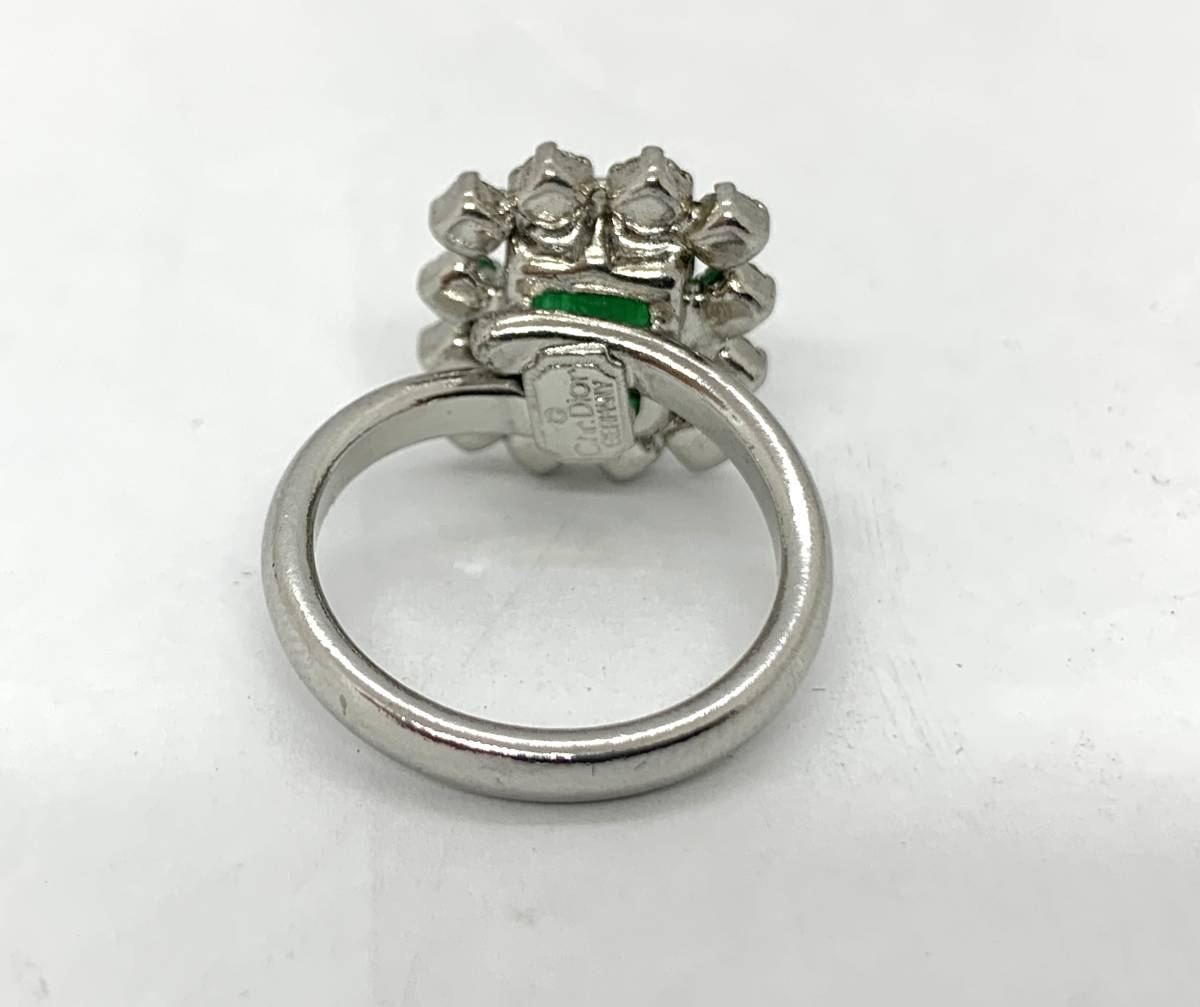 良品☆Christian Dior クリスチャンディオール エメラルドモチーフ