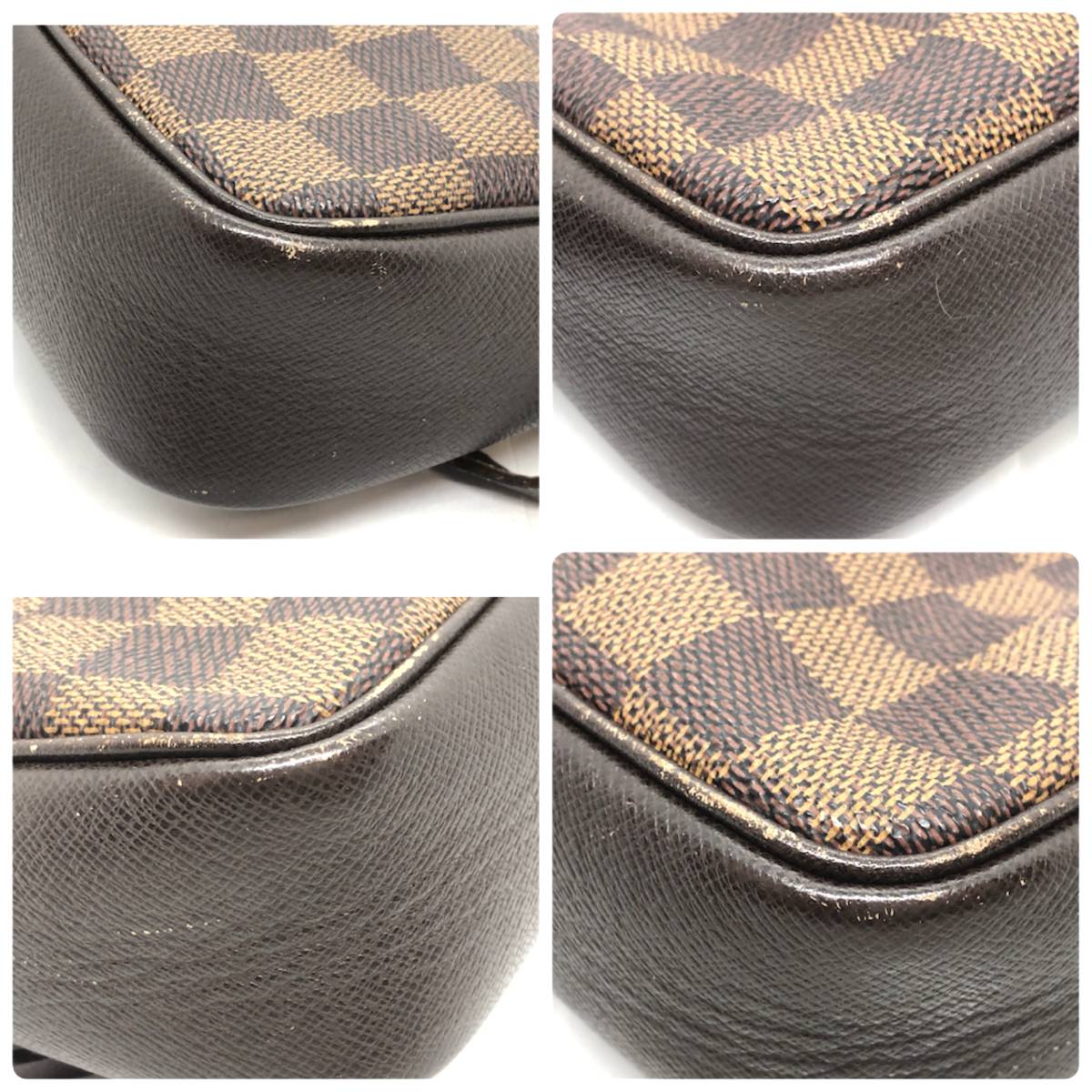 LOUIS VUITTON ルイヴィトン★ハンドバッグ N51982 トゥルースメイクアップ ダミエキャンバス エベヌ レディース NO0948 バッグ ダミエ_画像5