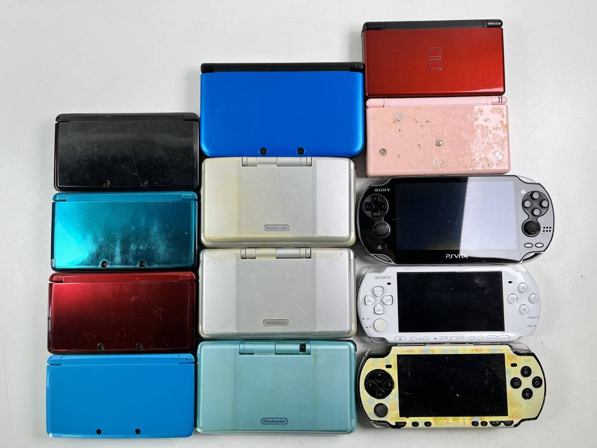 ♪【】SONY Nintendo ゲーム機 本体 まとめ 13台 任天堂 ソニー 3DS LL DS Lite PSP PS Vita 動作未確認  ジャンク ＠80