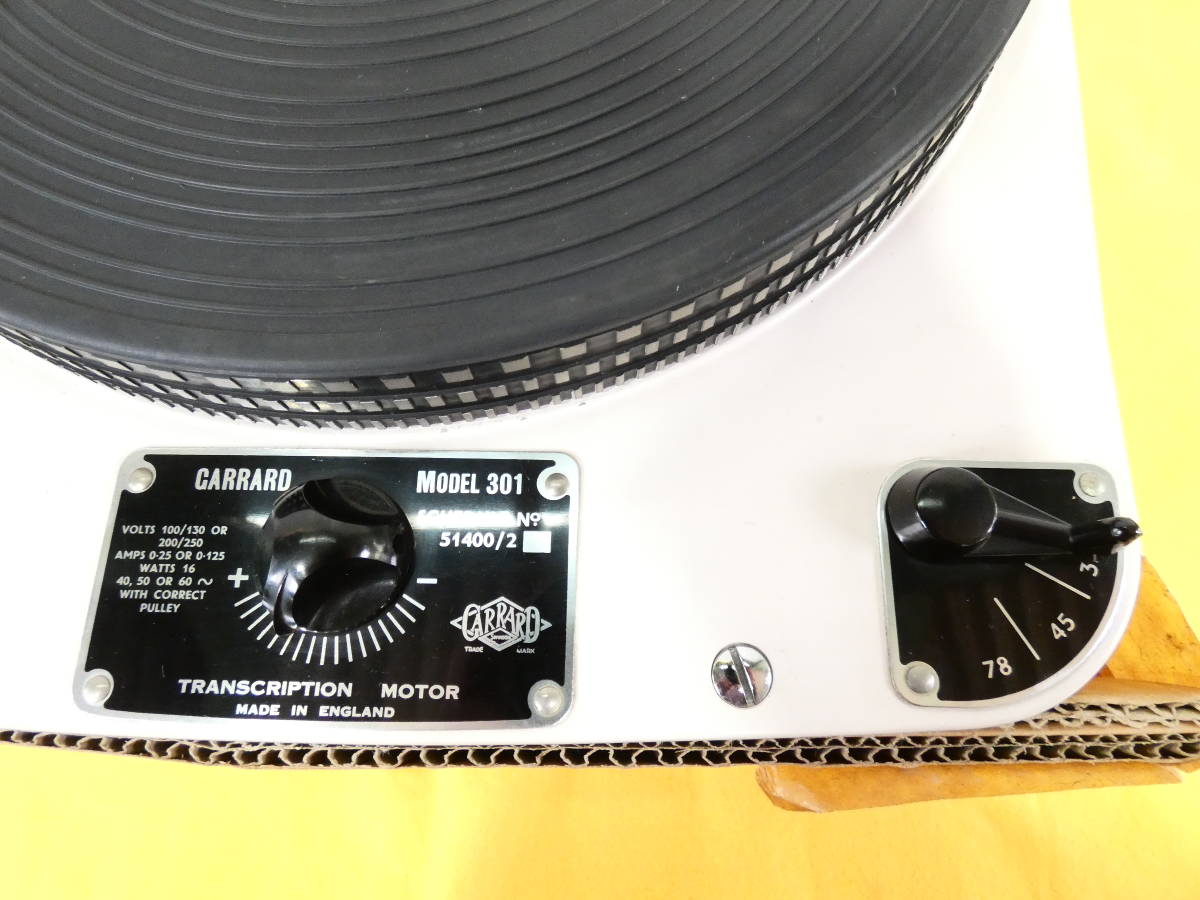 GARRARD ガラード Model 301 ターンテーブル 音響機器 オーディオ ※ジャンク扱い/回転OK！ @140 (A076-8/8)_画像3