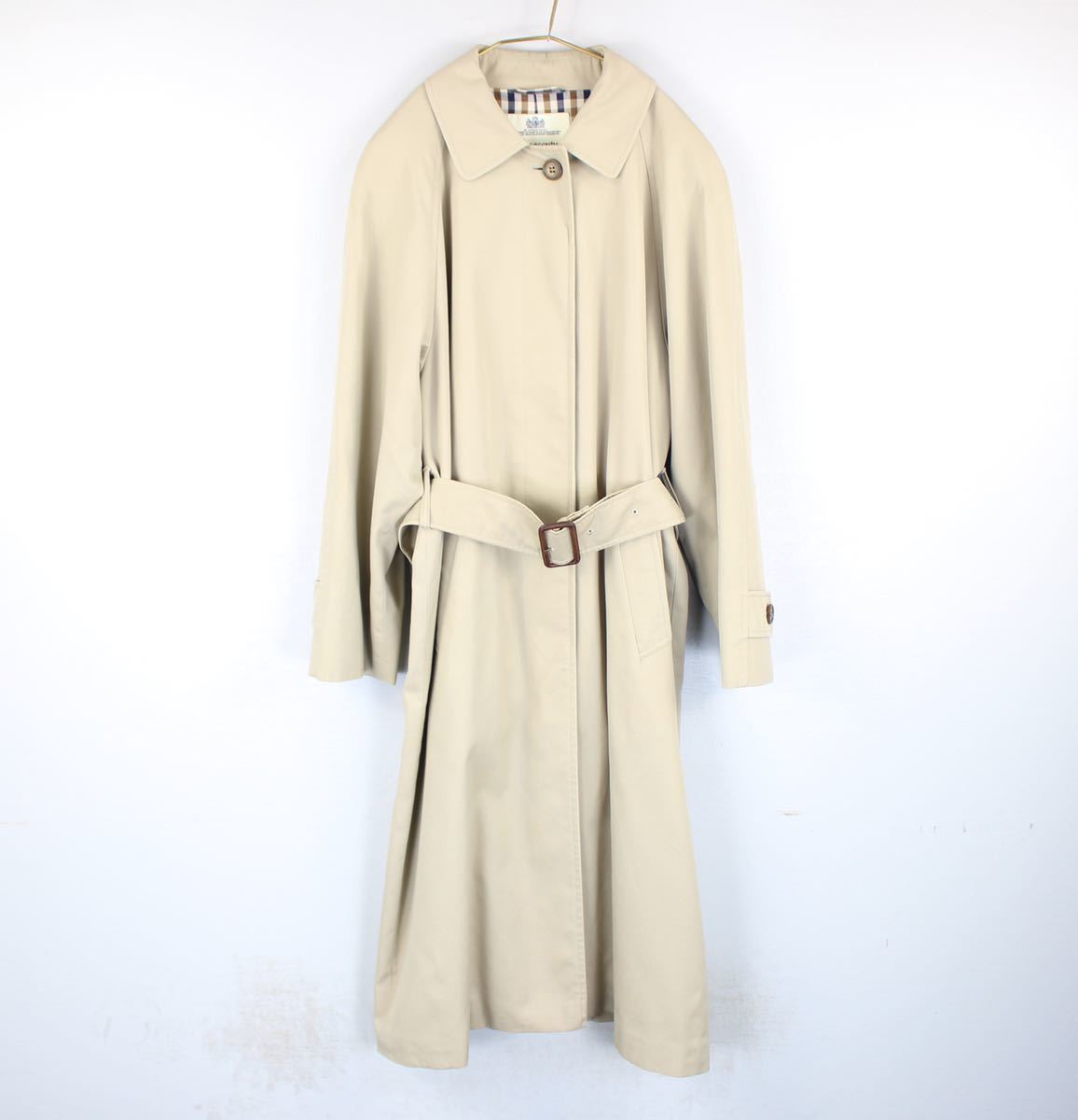 Aquascutum BELTED BALMACAAN COAT MADE IN ENGLAND/アクアスキュータムベルテッドバルマカーンコート(ステンカラーコート)_画像4