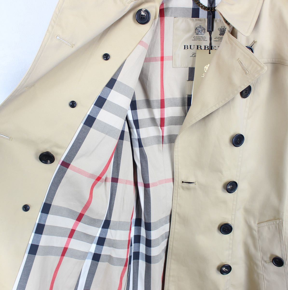 新品タグ付BURBERRY LONDON ENGLAND THE CHELSEA LONG TRENCH COATバーバリーロンドンイングランドザチェルシーロングトレンチコート