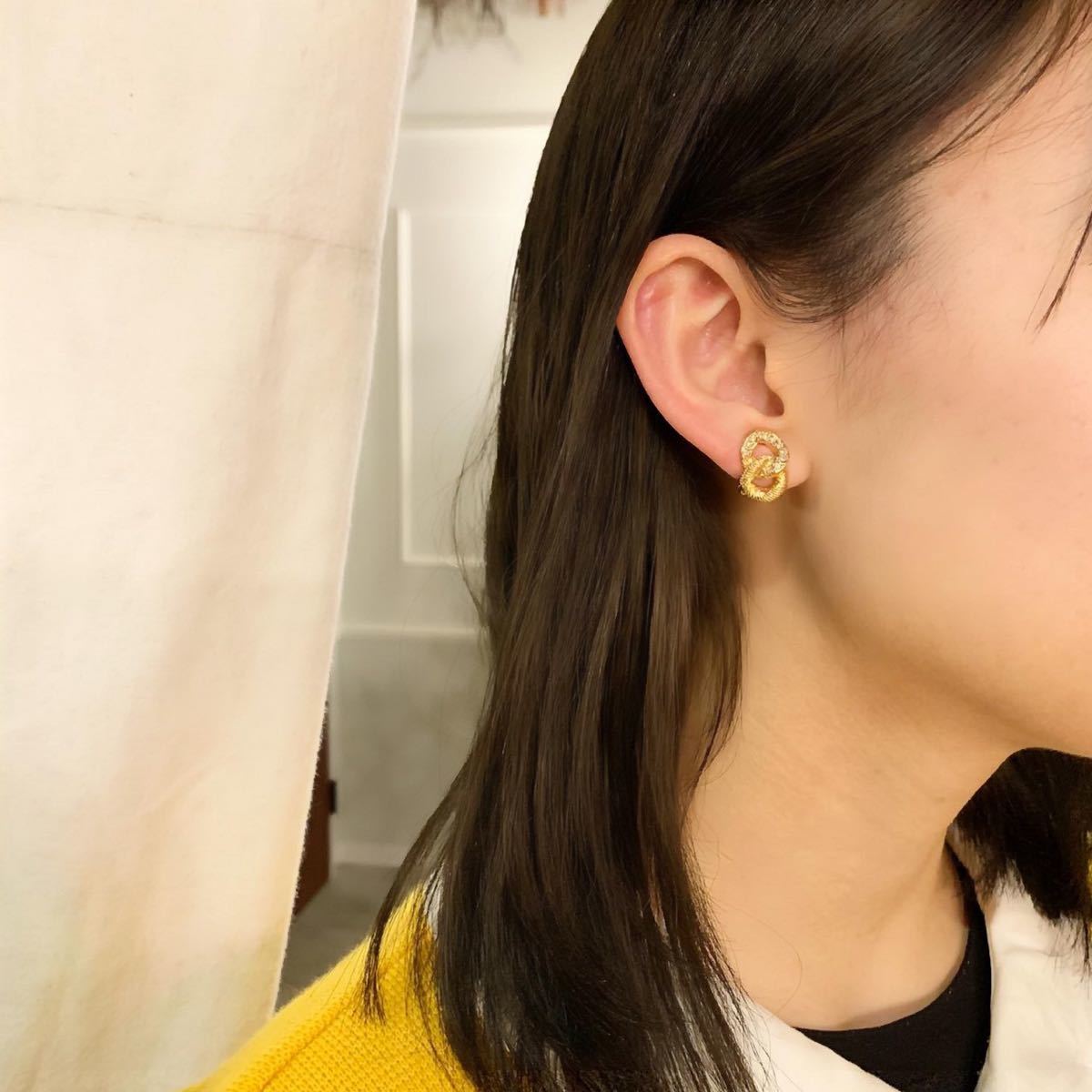 Christian Dior CLEAR STONE DESIGN EAR CLIPS/クリスチャンディオールクリアストーンイヤリング_画像7