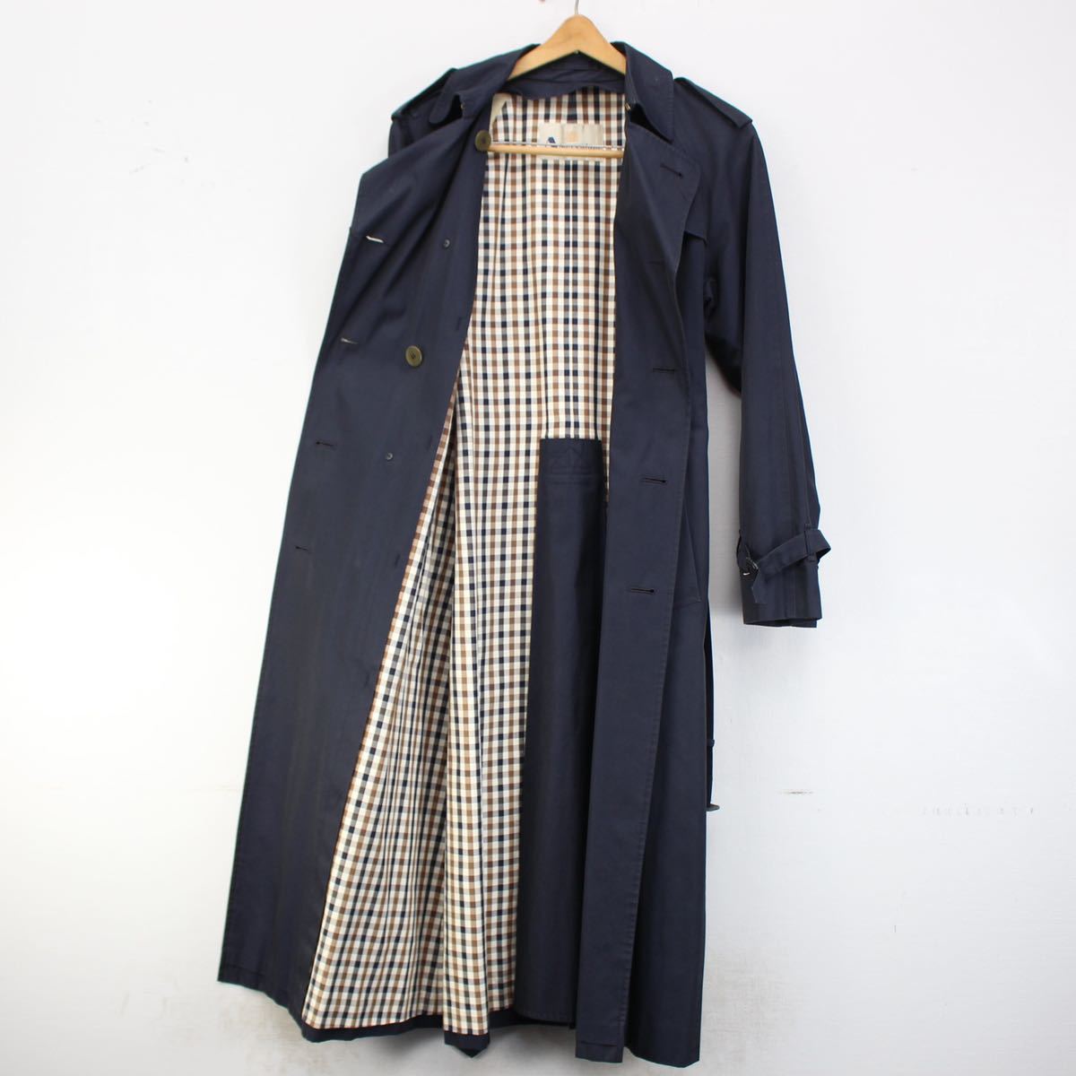 Aquascutum GABARDINE COTTON LONG TRENCH COAT MADE IN JAPAN/アクアスキュータムギャバジンコットンロングトレンチコート_画像6