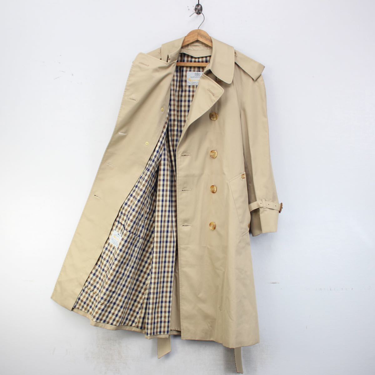 Aquascutum LONG TRENCH COAT MADE IN ENGLAND アクアスキュータム