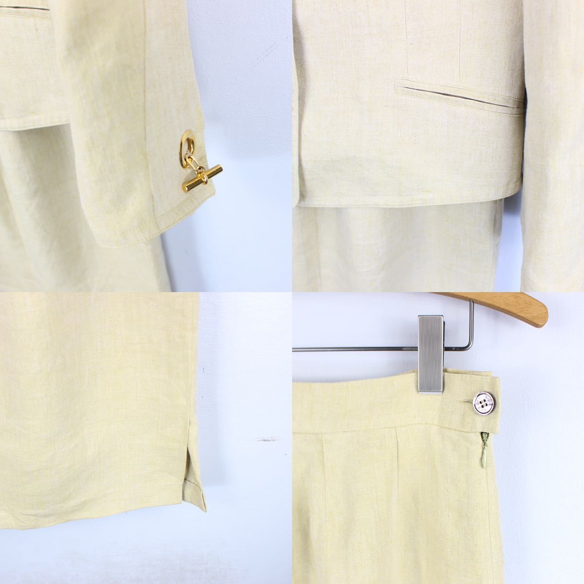 HERMES CHAINE D'ANCRE LINEN SET UP MADE IN FRANCE/エルメスシェーヌダンクルリネンセットアップ