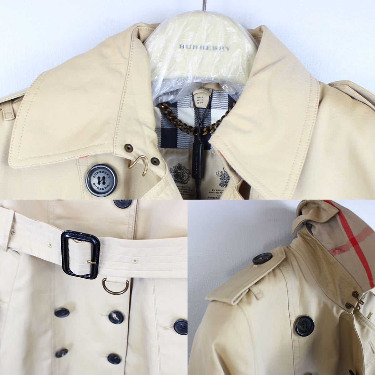 新品タグ付BURBERRY LONDON ENGLAND THE CHELSEA LONG TRENCH COATバーバリーロンドンイングランドザチェルシーロングトレンチコート