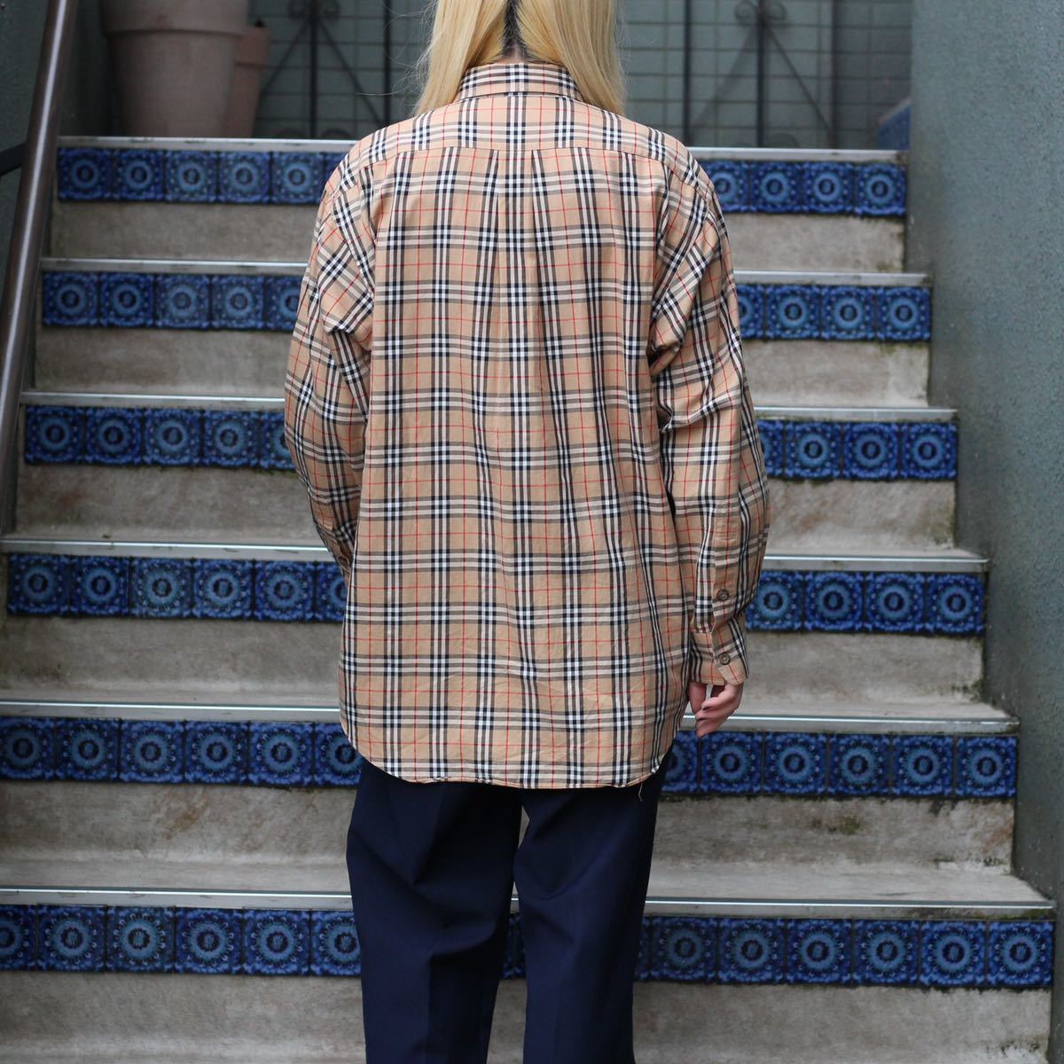 Burberrys CHECK PATTERNED LONG SLEEVE SHIRT MADE IN JAPAN