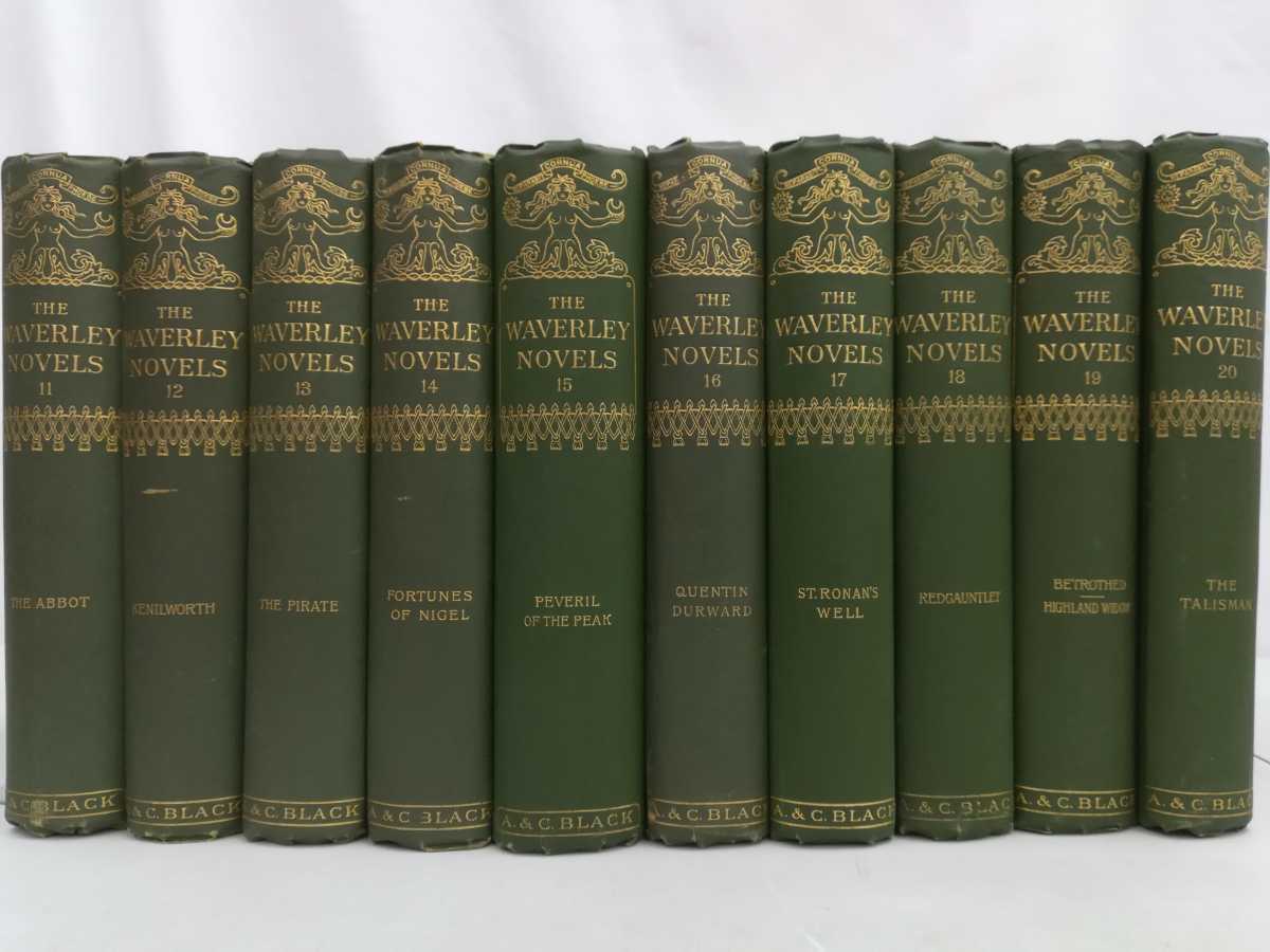 [ summarize ]Waverley Novels Walter Scott all 25 volume set way Bally novel / Walter * Scott /1900 year issue / England / literature [2203-007]