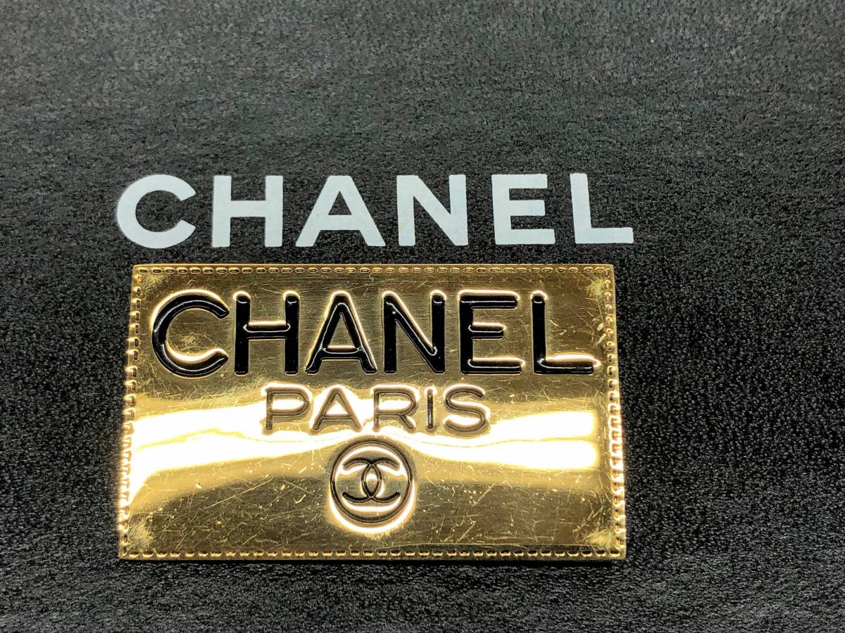 vintage CHANEL シャネル プレート ロゴ ブローチ 売れ筋アイテムラン