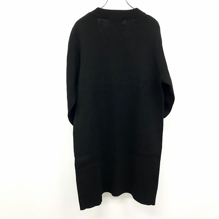 [ new goods ]AZUL by moussy azur bai Moussy F lady's woman knitted gown coat button less plain long sleeve cotton × nylon black black 