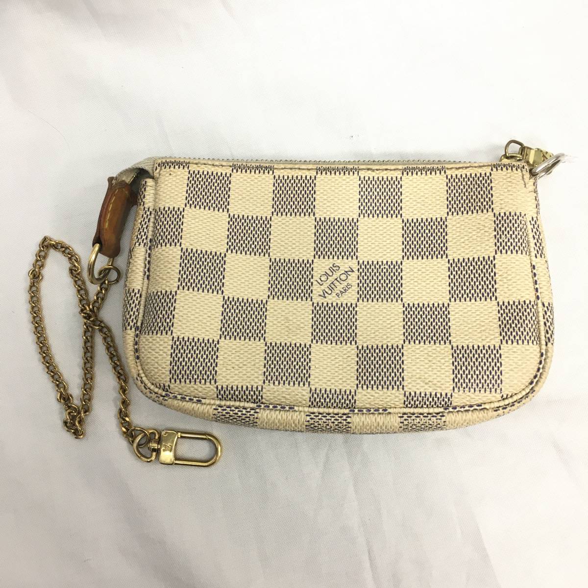 ルイヴィトン ダミエ・アズール ミニポシェット・アクセソワール アクセサリーミニポーチ N58010 LOUIS VUITTON