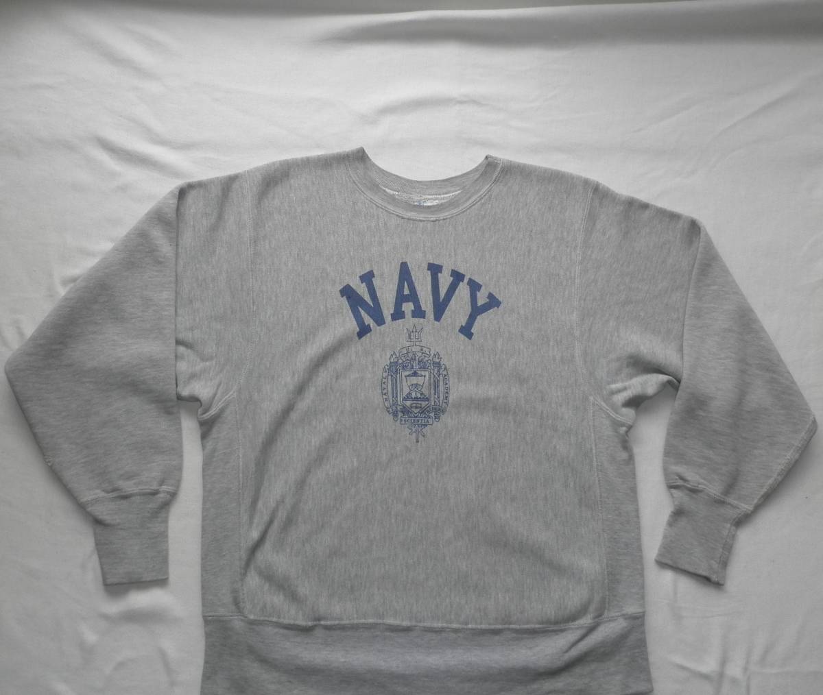 ☆70s チャンピオン 単色タグ NAVY リバースウィーブ (L) 染み込み