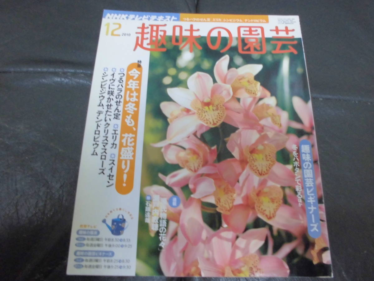 趣味の園芸 NHKテレビテキスト 2010年12月号 エリカ　スイセン　つるバラ　シンビジウム　デンドロビウム　_画像1