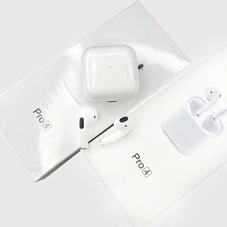☆新品未使用・送料無料☆ Apple Air Pods 型 Pro4 白 ワイヤレスイヤホン bluetooth V5.0+EDR iphone対応  充電BOX 充電ケーブル付