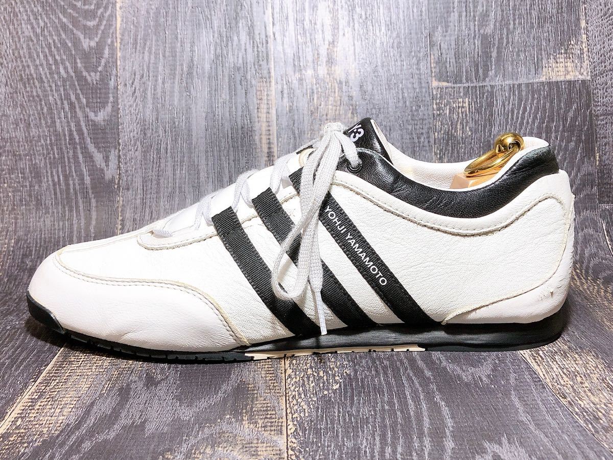 美品】Y-3 ワイスリー 上質 レザースニーカー 白 ヨウジヤマモト