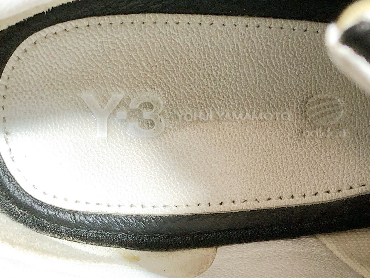 美品】Y-3 ワイスリー 上質 レザースニーカー 白 ヨウジヤマモト