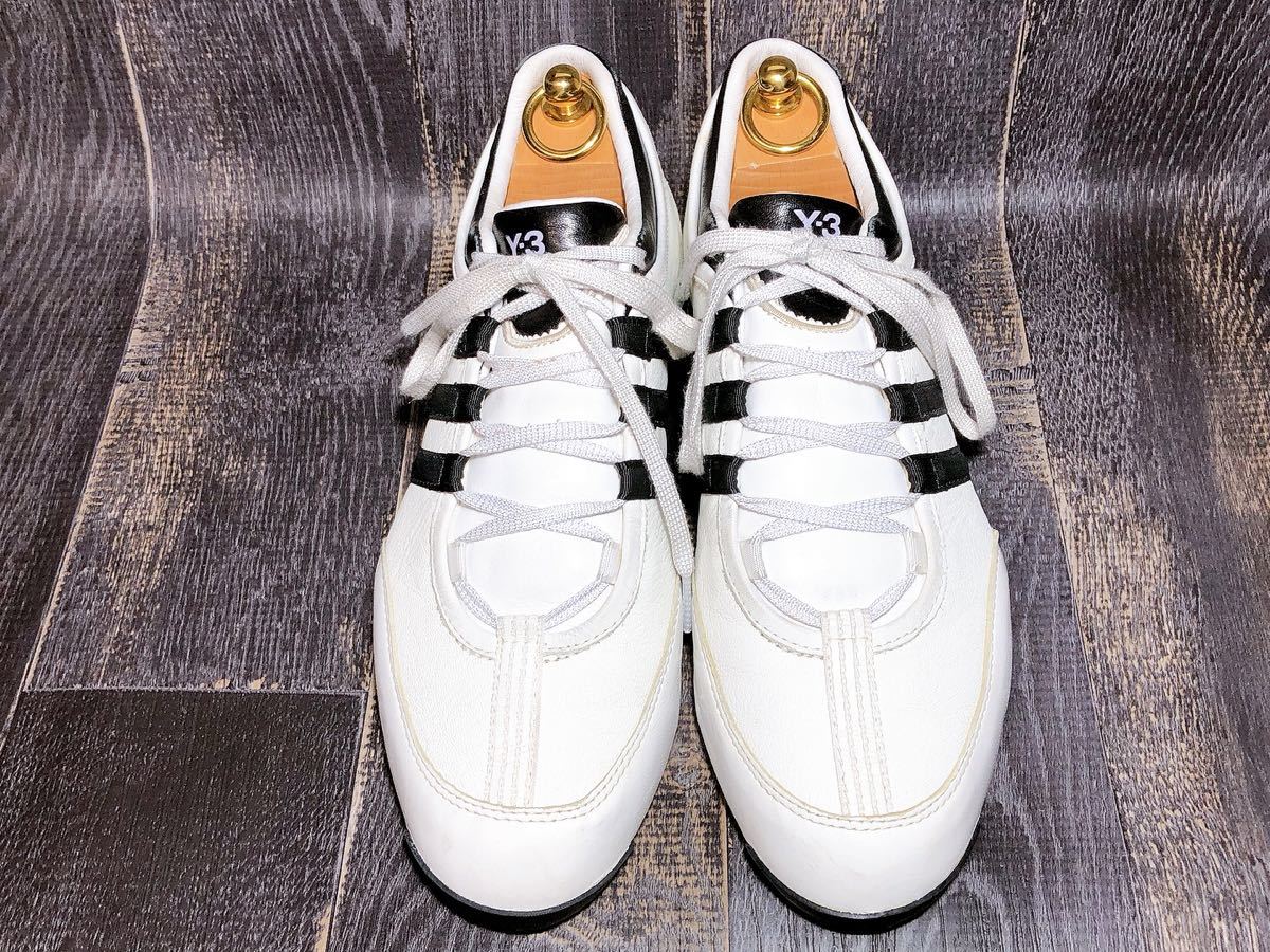 美品】Y-3 ワイスリー 上質 レザースニーカー 白 ヨウジヤマモト