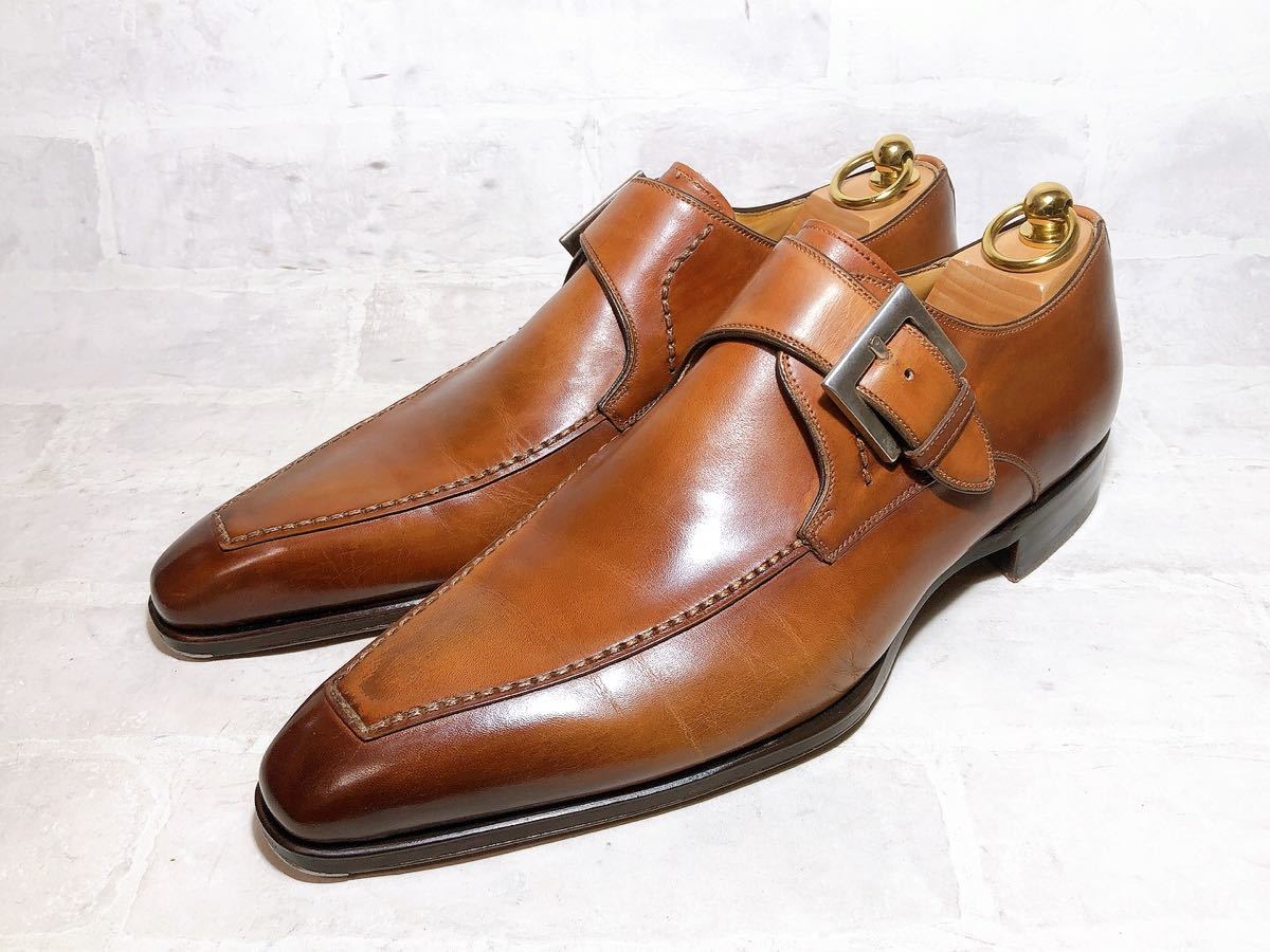 数回着【極美品】MAGNANNI マグナーニ 高級 モンクストラップ ビジネス