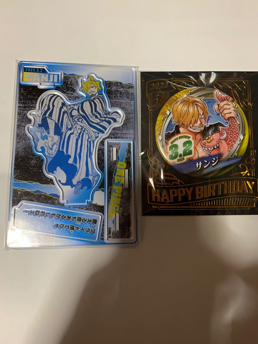 ONE PIECE ワンピース サンジ 2022バースデー缶バッジ アクリル ONE PIECE ワンピース サンジ 2022バースデー缶バッジ アクリル