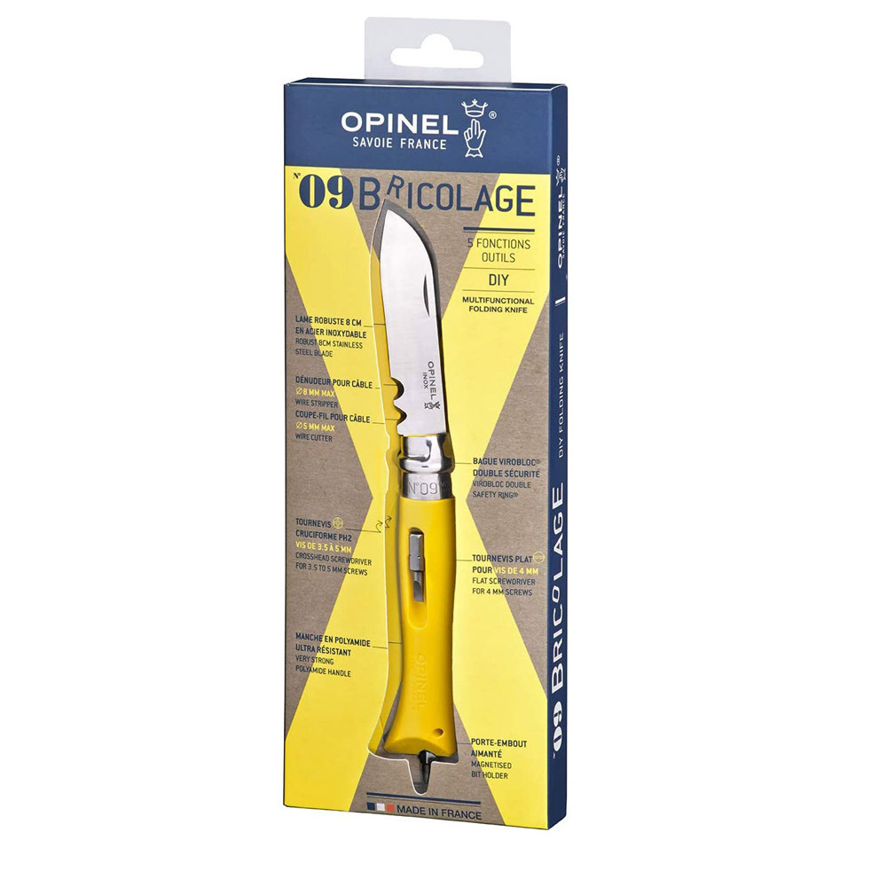 送料無料 OPINEL(オピネル)　フォールディングナイフ No.9　DIY イエロー/8046_画像8