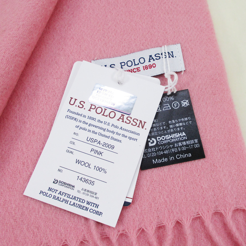 同梱可能 マフラー ウール100％ 220x30cm uspa2009-143635 ピンク U.S. POLO ASSN.（ユーエス ポロ アッスン）_画像5