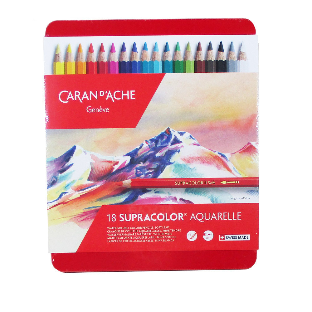 同梱可能 色鉛筆 水溶性鉛筆 カランダッシュ スプラカラーソフト メタルボックス入り 18色セット/3888-318/日本正規品_画像3