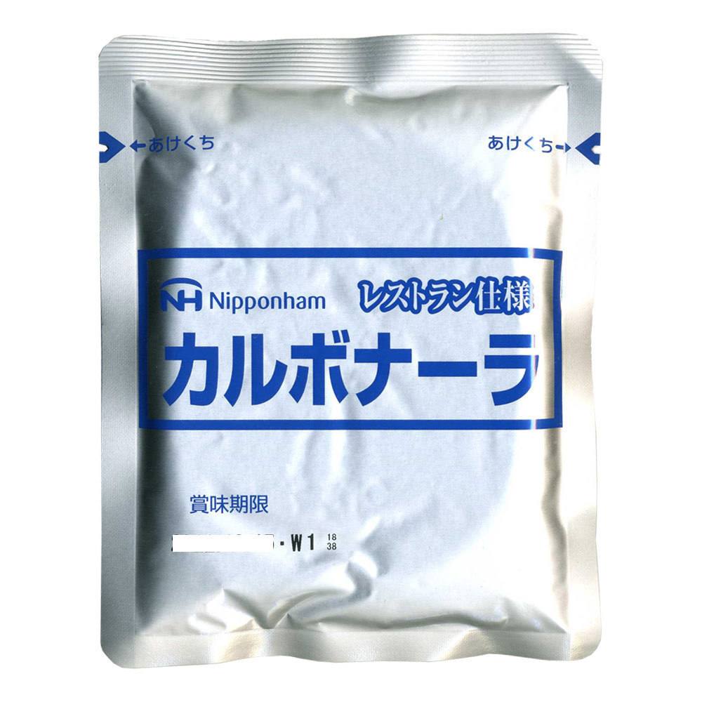 送料無料メール便 カルボナーラ 濃厚パスタソース レトルト食品 レストラン仕様 日本ハムｘ１食_画像1