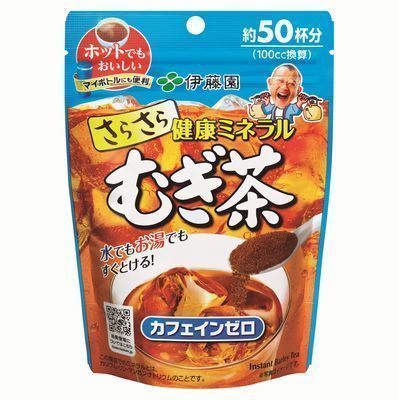 送料無料メール便 伊藤園 粉末インスタント 麦茶 さらさら健康ミネラルむぎ茶 40g 約50杯分 8516ｘ３袋セット/卸_画像1