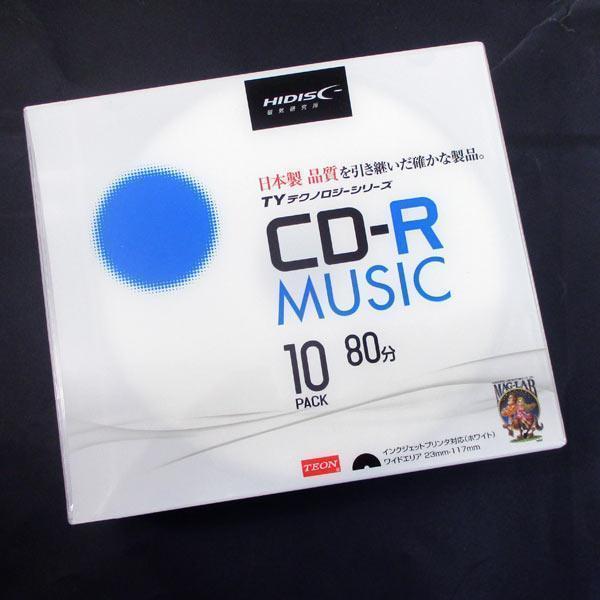 送料無料 CD-R 音楽用 80分 TYシリーズ太陽誘電指定品質 5mmスリムケース 10枚 HIDISC TYCR80YMP10SC/0083ｘ３個セット/卸_画像2