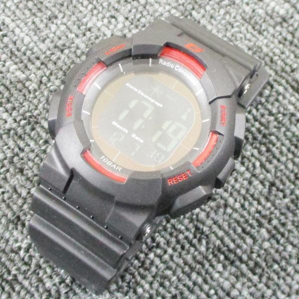  including in a package possibility ALIAS radio wave solar digital wristwatch DASH. rotation liquid crystal 10 atmospheric pressure waterproof urethane belt ADWW15039RCSOL-3 red 