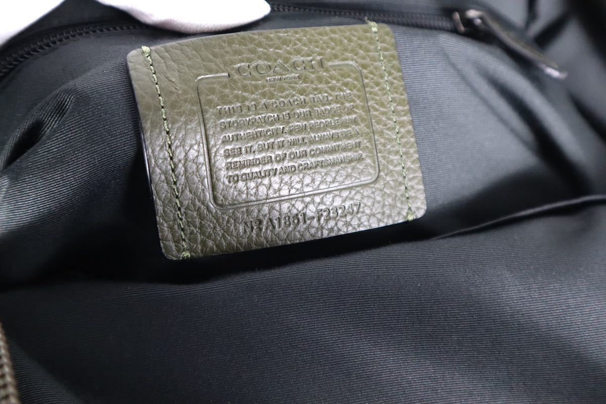 COACH コーチ F23247 リュックサック バックパック バッグ カーキ ロゴ