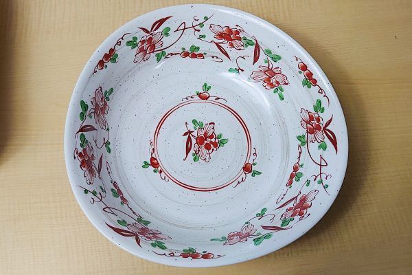 97％以上節約 二枚組 仁峰の赤絵の盛り皿 陶芸