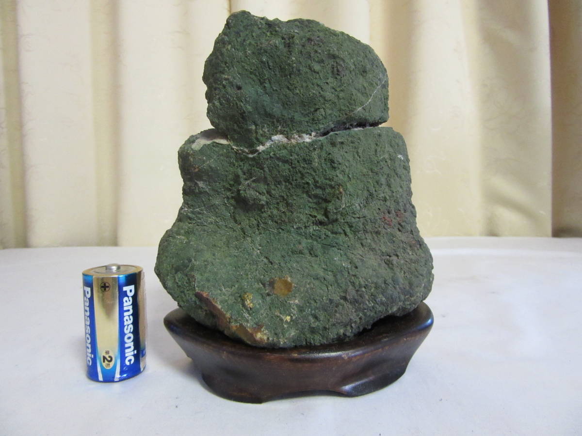 ●保管番807 　　 飾り石　鑑賞石　自然石 　緑ジャスパー_画像1