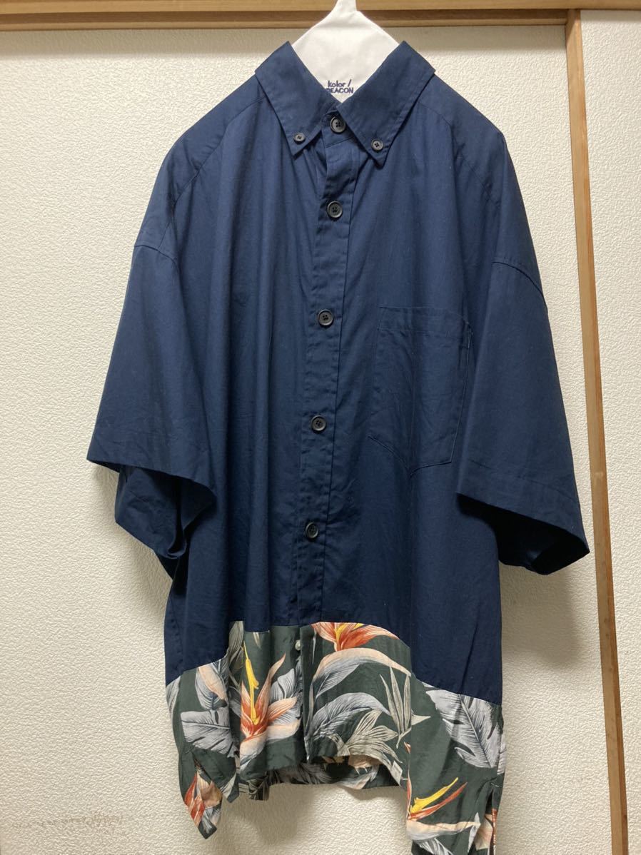 kolor BEACON hawaiian 好きに 国内在庫 switching b.d.shirts 21SBM-B06143 サイズ3