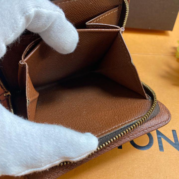 超美品 ルイヴィトン 二つ折り 財布 コンパクトジップ モノグラム