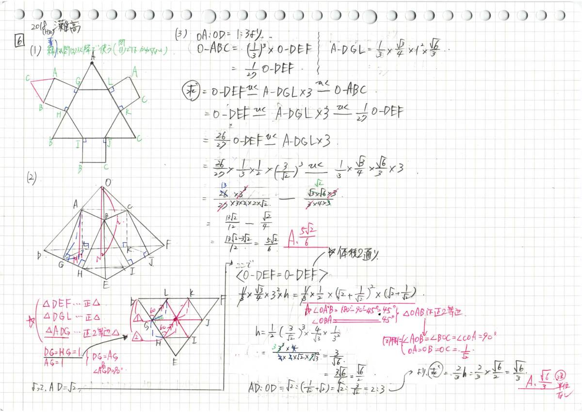 塾講師オリジナル 今だけ4割引 入試数学解説 最難関21高2018 早慶6校灘 