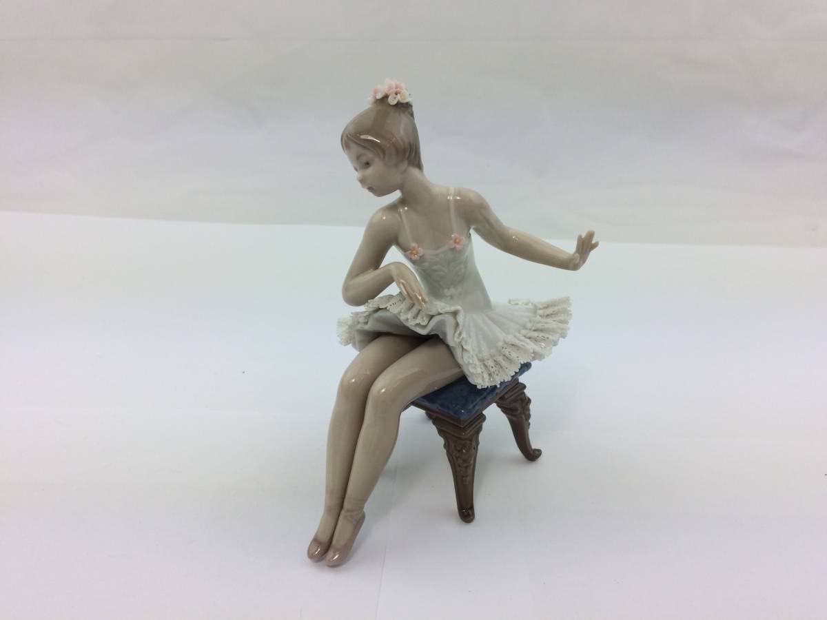 Y/ LLADRO リヤドロ 5496 出番前のおさらい バレリーナ 陶器 置物 0327