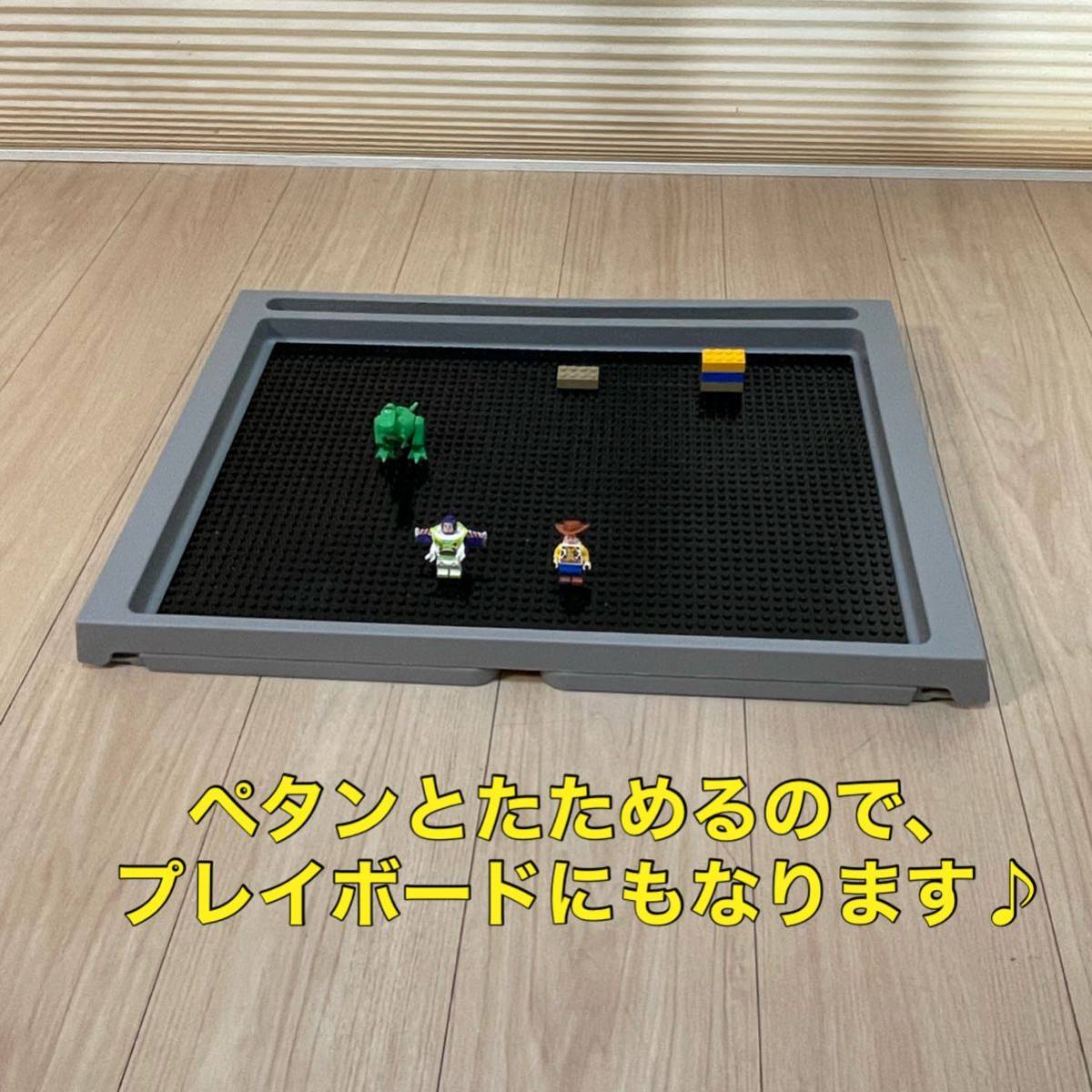 [ gray ] compact table *LEGO block,LEGO Classic Lego table * Lego desk Lego table *( Duplo Anne bread block combined use board 